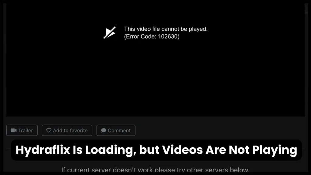 Hydraflix Is Loading, but Videos Are Not Playing